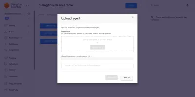 Restaurarea unui agent exportat anterior dintr-un folder ZIP