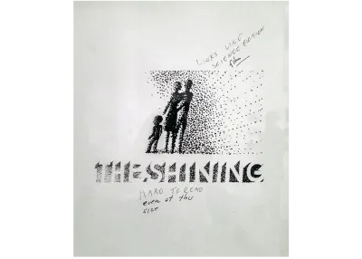 Un afiș respins pentru lungmetrajul Stanley Kubrick „The Shining”