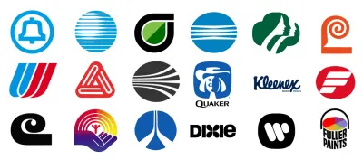 O selecție de logo-uri corporative concepute de Saul Bass