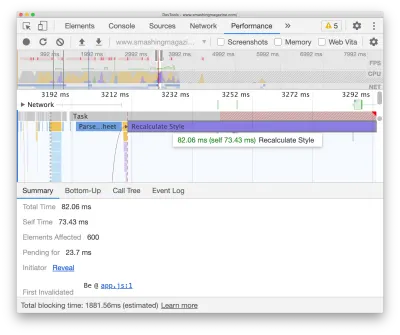 Recalculați inițiatorul de stil afișat în DevTools