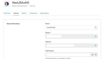 opțiunile de configurare pentru SDK-ul Auth0 Next.js.