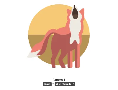 ilustração de raposa apresentada no exemplo do codepen