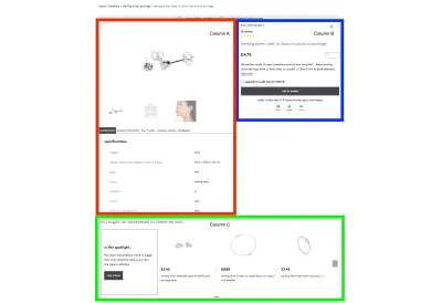 Las áreas de la página se visualizan en computadoras de escritorio y dispositivos móviles para mostrar el problema central.