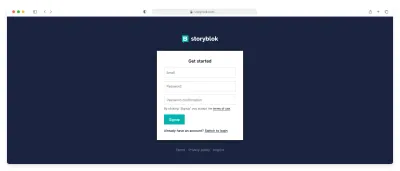 Creați un formular de cont în Storyblok