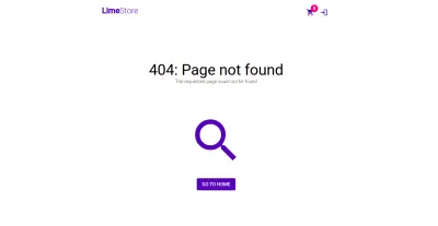 Screenshot of 404 page