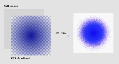 CSS 그라디언트에서 CSS 필터와 결합된 SVG 노이즈