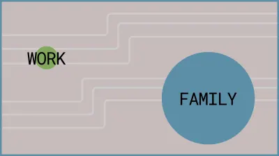 Une illustration abstraite du travail n'est pas votre famille.