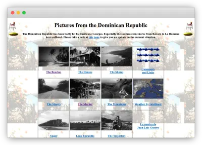 Uma captura de tela do OG com fotos da República Dominicana