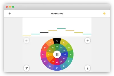 لقطة شاشة لموقع Arpeggios