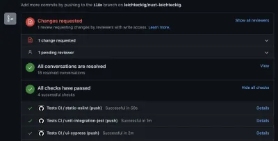 Richieste pull delle azioni GitHUb