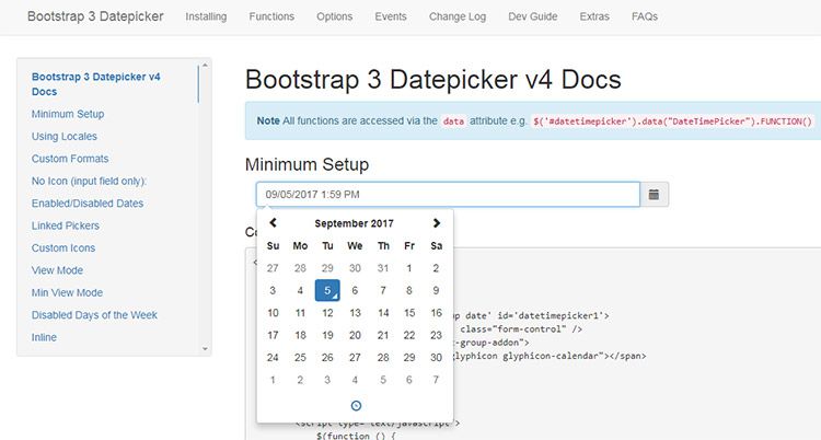 plugin bootstrap datepicker