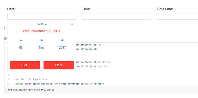 plugin pemilih datetime