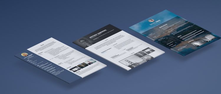 Desain aplikasi web resume kreatif VisualCV