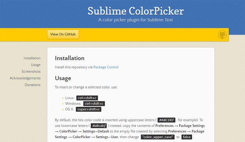 selector de color sublime