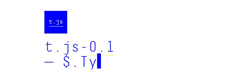 ปลั๊กอิน jQuery น้ำหนักเบา t.js สำหรับเอฟเฟกต์ข้อความเหมือนเครื่องพิมพ์ดีด