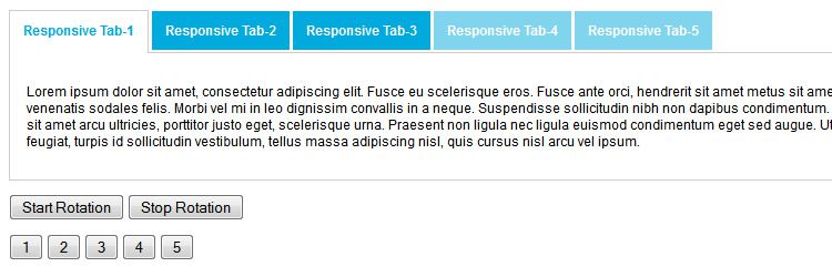 Tab Responsif Plugin jQuery yang menawarkan fungsionalitas tab responsif