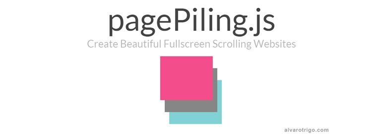 plugin jQuery pagePiling.js para 'empilhar' suas seções umas sobre as outras e acessá-las rolando