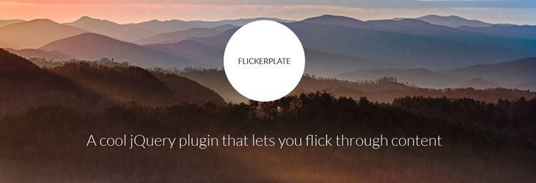 Flickerplate 响应式触控轻量级轻弹内容