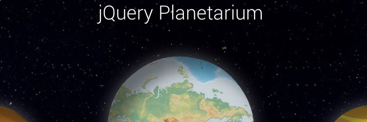 jQuery.planetarium Construiește planete interactive și construiește Universul