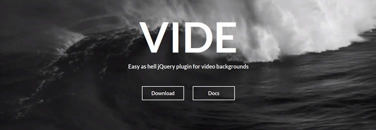 Vide - prosta jak diabli wtyczka jQuery do tła wideo