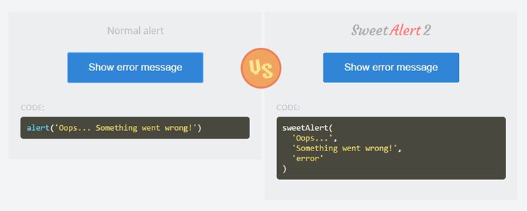 SweetAlert2 bela substituição personalizável para JavaScript Alert