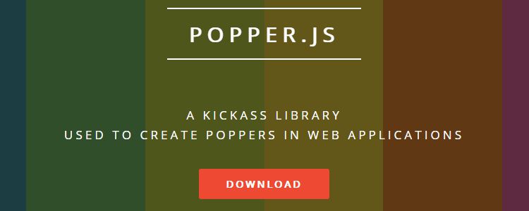 Biblioteca Popper.js Kickass Gerencie suas dicas de ferramentas Poppers Popovers