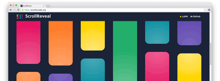 ScrollReveal يمكنك بسهولة إنشاء رسوم متحركة متحركة في متصفحات الويب للجوال