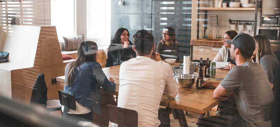 reunião de grupo conferência de clientes de designer