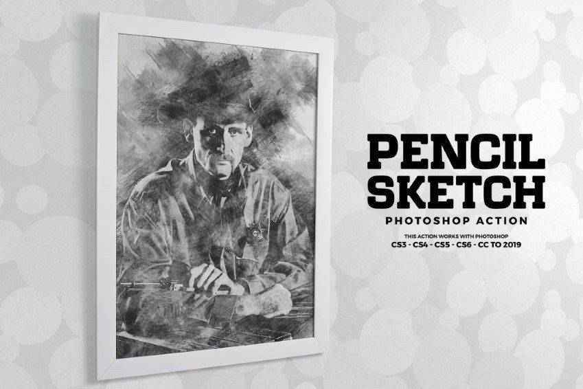 Высококачественный экшен Photoshop Pencil Sketch