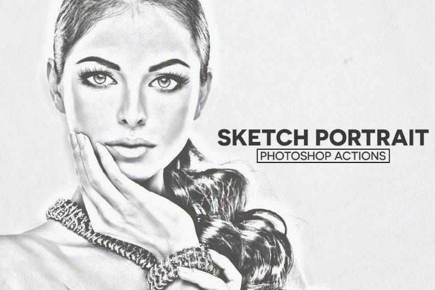 إجراءات فوتوشوب Sketch Portrait