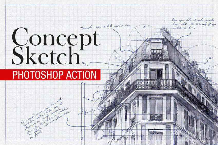 Concept Sketch Photoshop Action