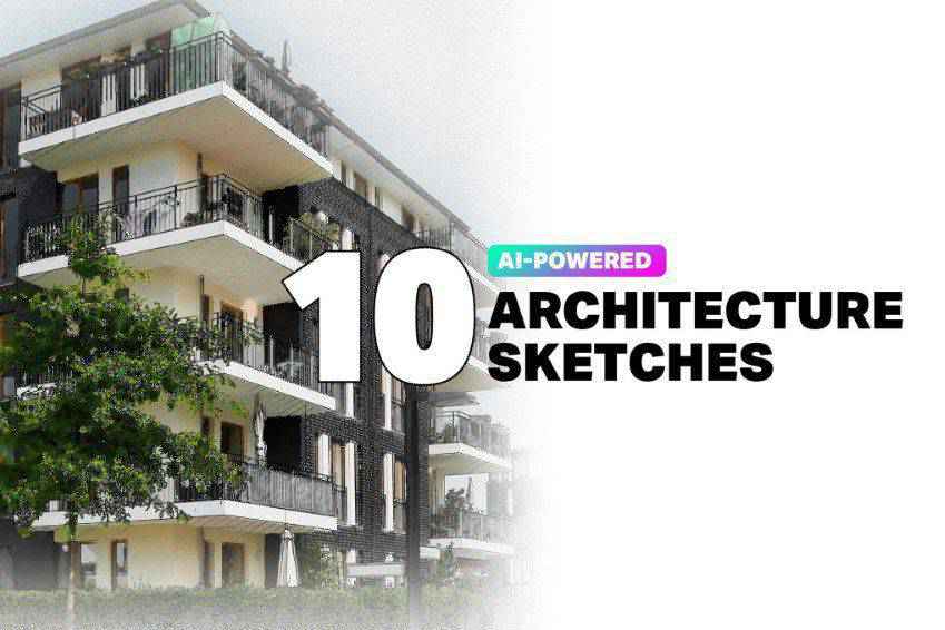 Acciones de Photoshop para bocetos de arquitectura AI