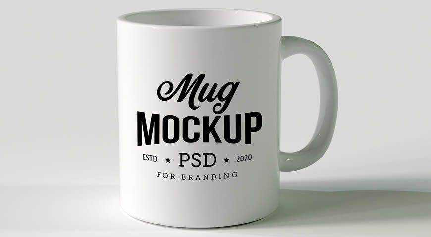 Modèle de maquette Photoshop PSD de tasse