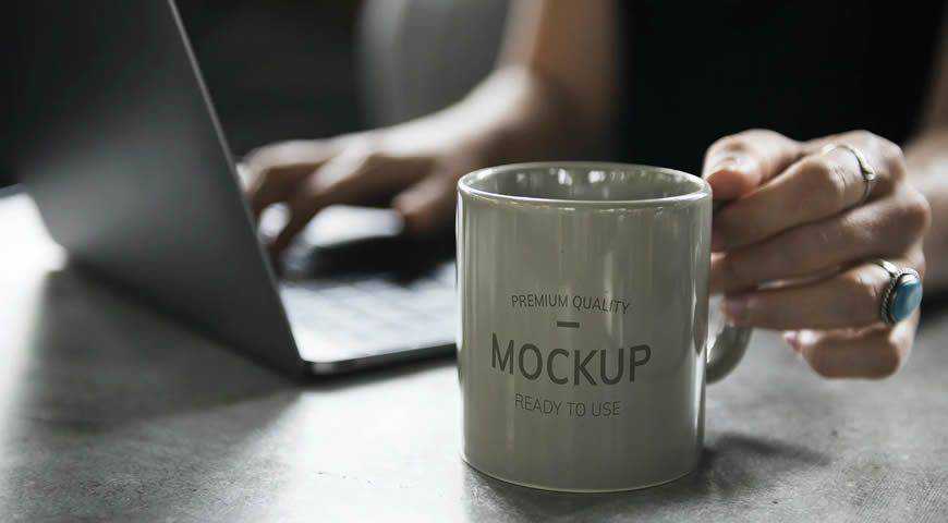 Template Mockup PSD Mug Kopi Photoshop