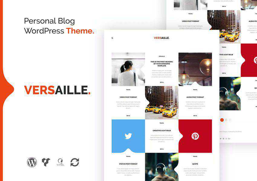 Versaille WordPress Thema persönliches Blog Blogger Blogging