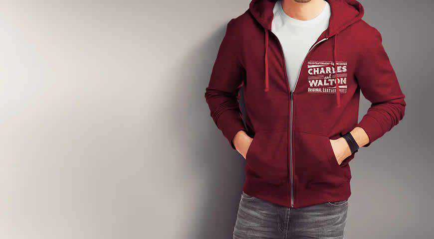 Templat Mockup PSD Pria Hoodie Photoshop