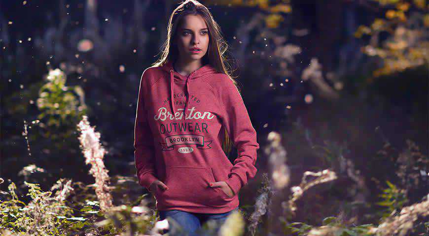 Templat Mockup Hoodie Photoshop PSD