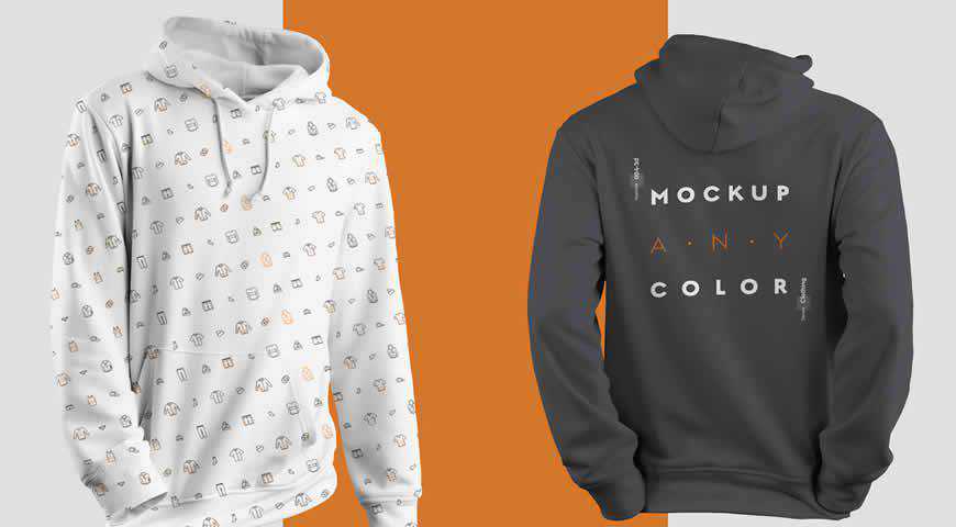 Templat Mockup Hoodie Photoshop PSD