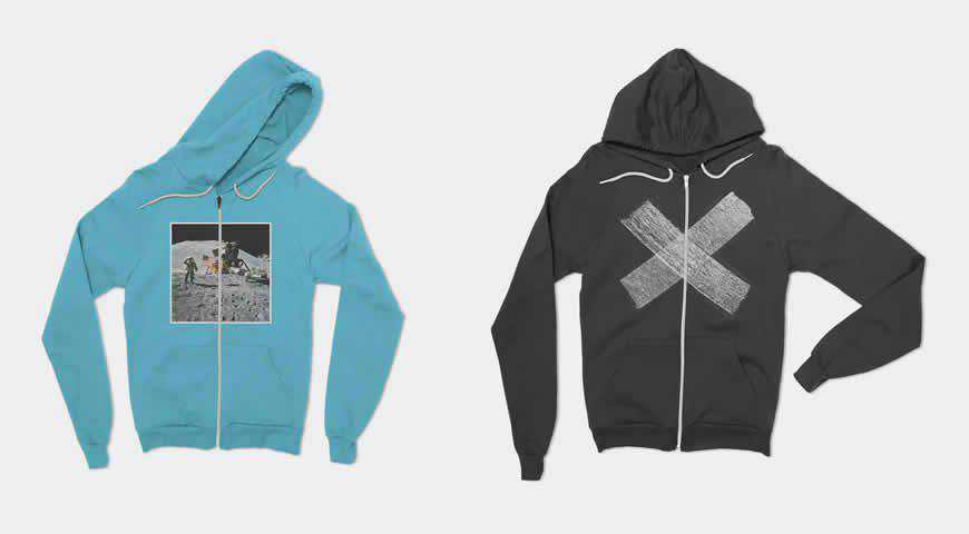 Zip-Up Hoodie เสื้อสเวตเตอร์ Photoshop PSD Mockup Template