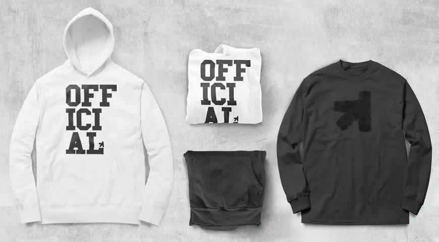 Zip Up Hoodie Tee Collection เทมเพลต Photoshop PSD Mockup