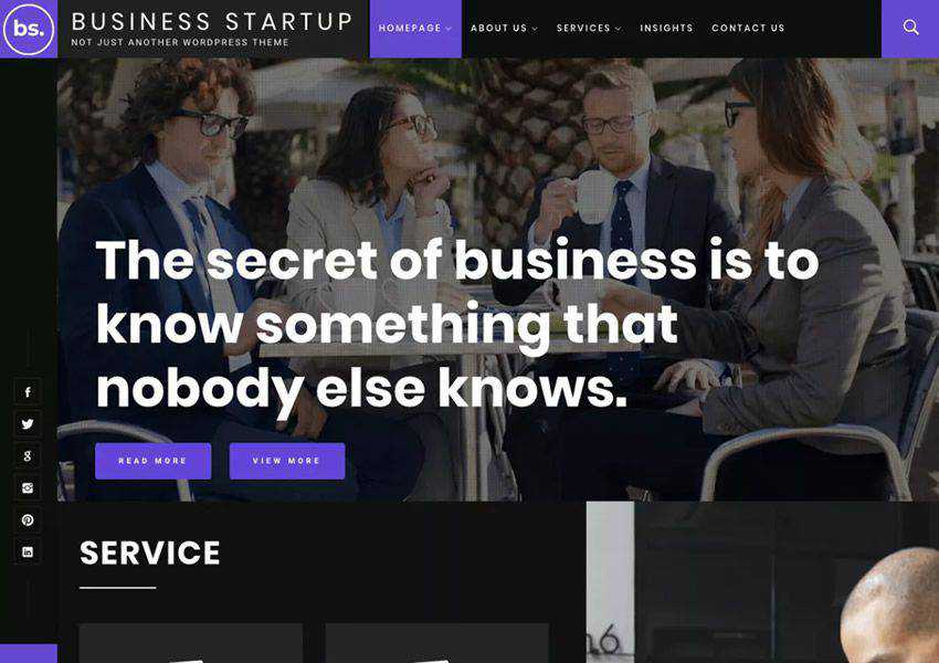 Business Startup 免费 wordpress 主题 wp 响应式企业