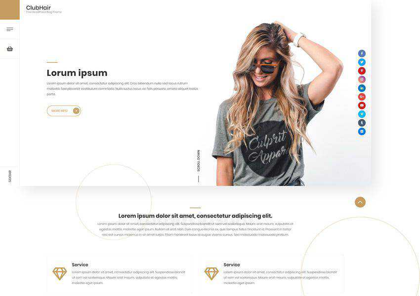 ClubHair бесплатная тема wordpress wp отзывчивый бизнес корпоративный