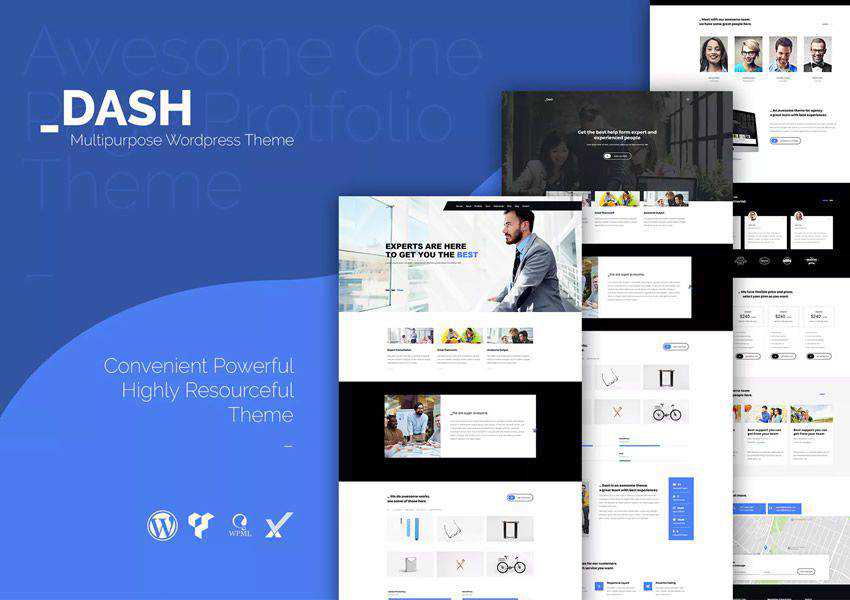 Dash creative wordpress tema empresarial corporativo