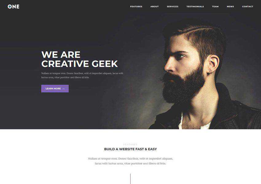 Meridian One One-Page thème wordpress gratuit wp responsive business corporate