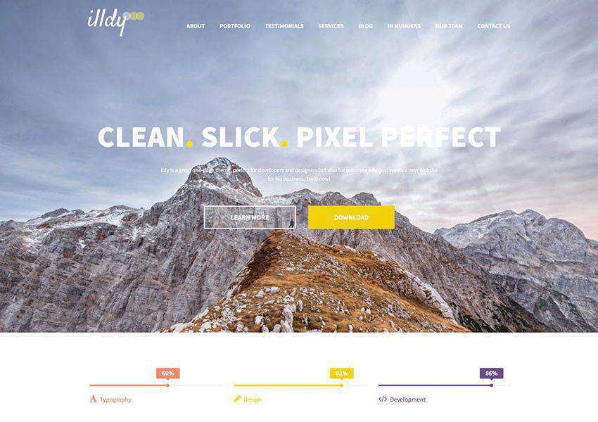 Illdy One-Page thème wordpress gratuit wp responsive business corporate