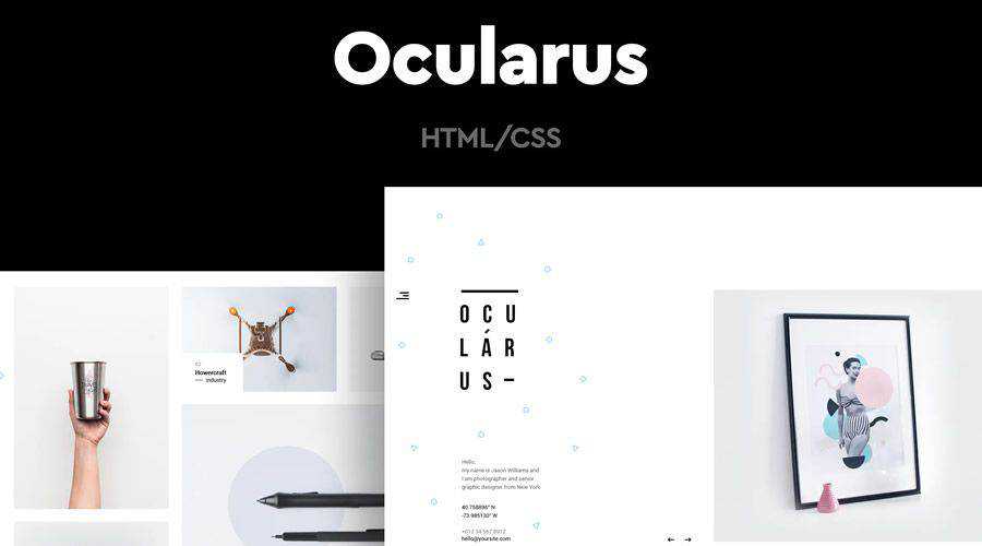 Ocularus 最小攝影 HTML 模板