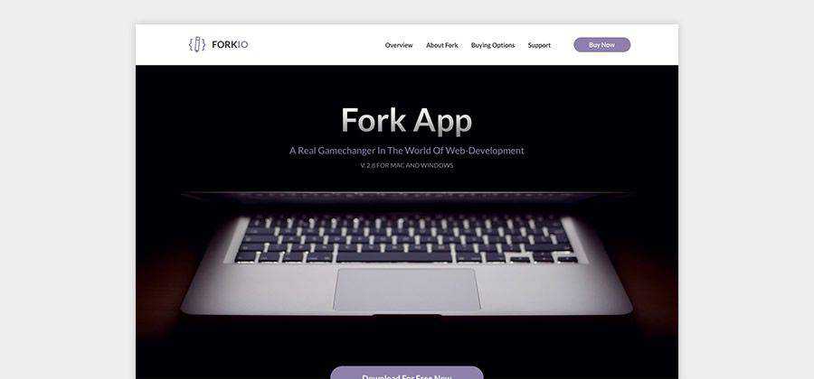 Forkio One-Pager 響應式模板免費 HTML