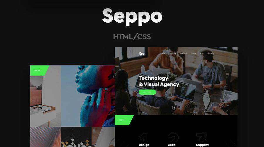 Seppo 公司一頁 HTML 模板