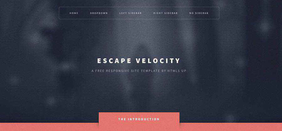 Escape Velocity 免費響應式 HTML5 網站模板平面