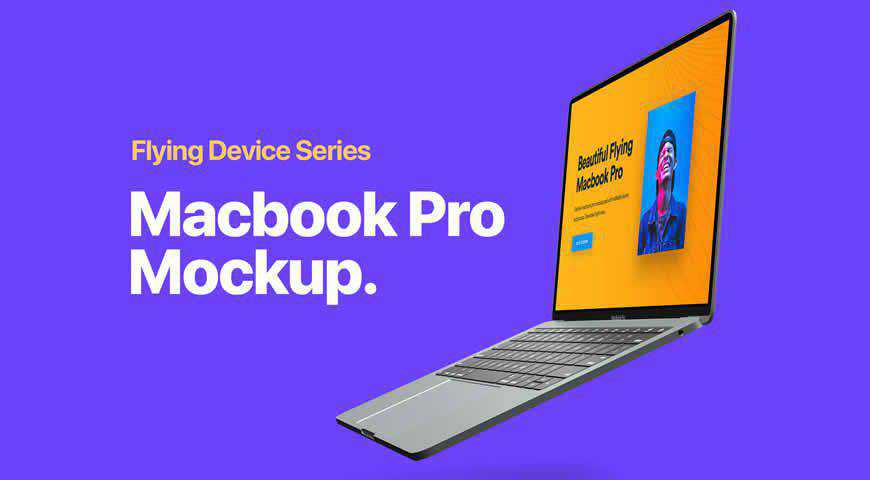 Modello di mockup PSD di Photoshop per MacBook